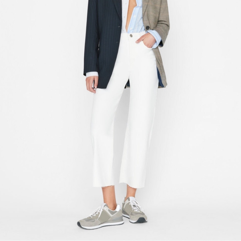 Frame Le Jane crop in white